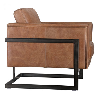 Luxley Club Chair Open Road Brown Leather (6579360301152)