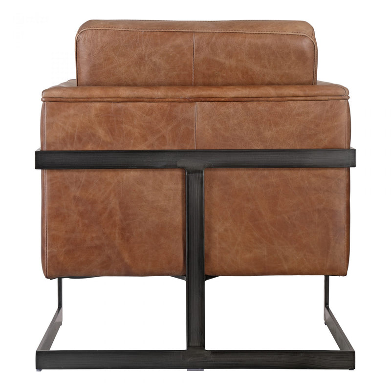 Luxley Club Chair Open Road Brown Leather (6579360301152)