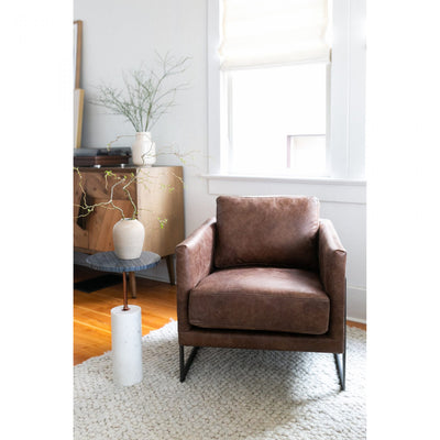 Luxley Club Chair Open Road Brown Leather (6579360301152)