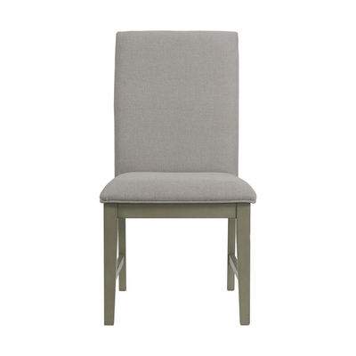 Nashville Grey Dining Table Fabric Ladder Back Side Chair (6599973929056)