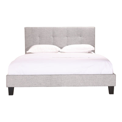 Eliza King Bed Light Grey Fabric - Al Rugaib Furniture (4568059314272)
