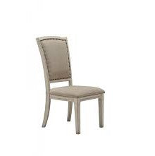 Vintage White Dining Upholstered Side Chair (6572216680544)