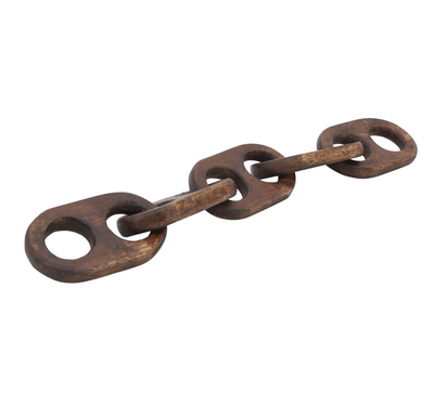 18" WOODEN CHAINS, BROWN