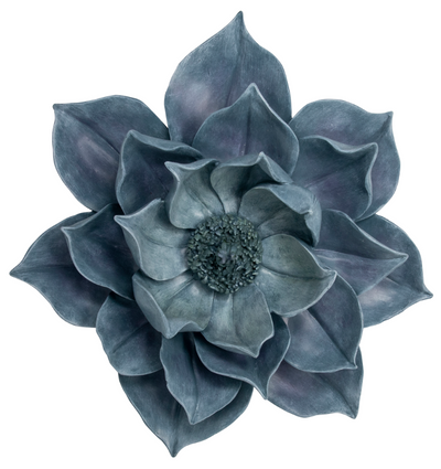Decorative Resin Lotus Wall Flower, Blue