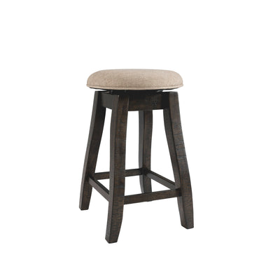 Stone 24" Counter Stool W/ Swivel W/Fabric Seat Charcoal (6629945868384)
