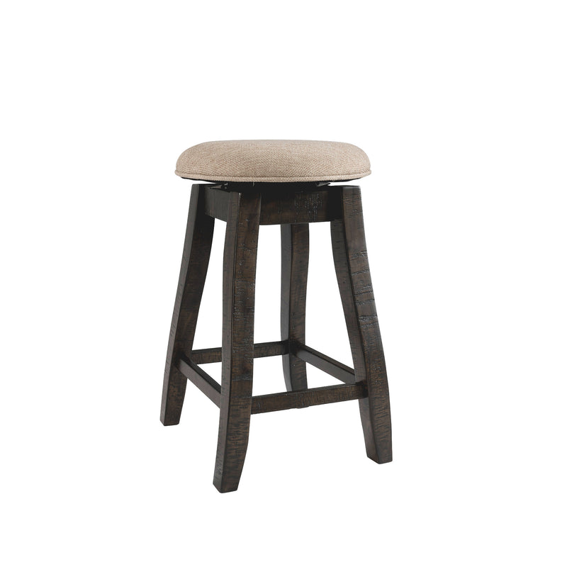 Stone 24" Counter Stool W/ Swivel W/Fabric Seat Charcoal (6629945868384)