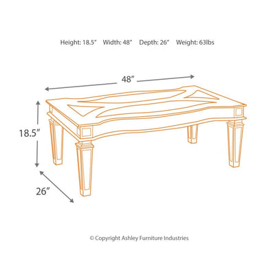 Tessani Rectangular Cocktail Table - Al Rugaib Furniture (4491511169120)
