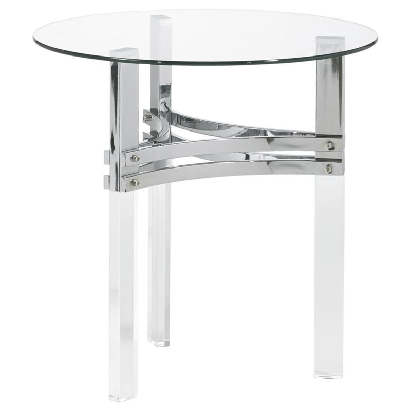 Braddoni Round End Table - Al Rugaib Furniture (4495104933984)