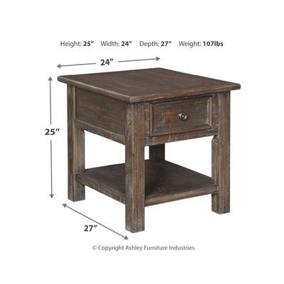 T648 Wyndahl Rectangular End Table - Al Rugaib Furniture (2288514400352)