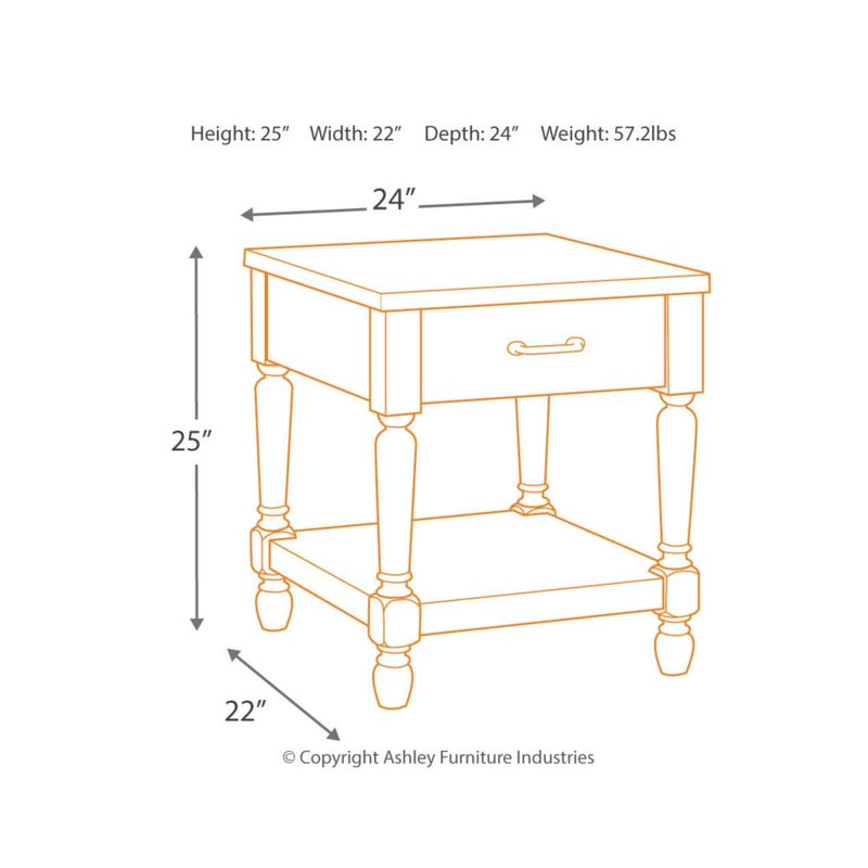 Shawnalore Rectangular End Table - Al Rugaib Furniture (2285756874848)