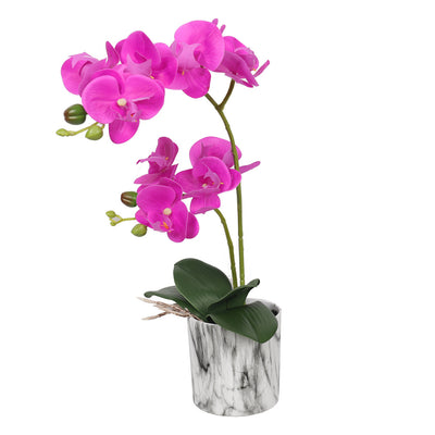 Artificial Potted Orchids RED 49CM Indoor (6646806216800)