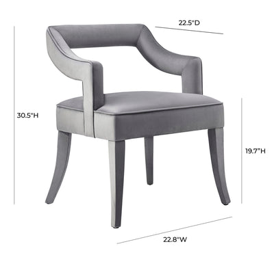 Tiffany Grey Velvet Chair (2283308843104)