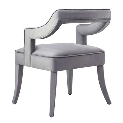 Tiffany Grey Velvet Chair - Al Rugaib Furniture (2283308843104)
