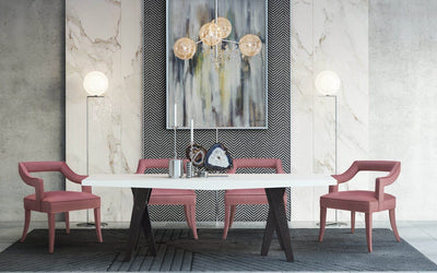 Tiffany Pink Slub Velvet Chair - Al Rugaib Furniture (4609067974752)