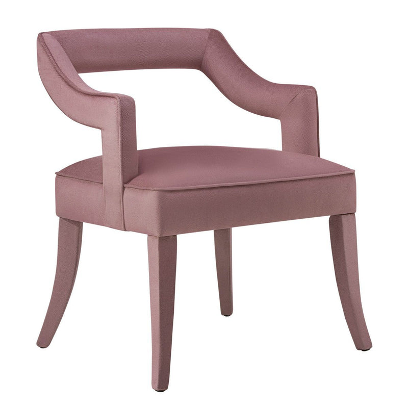 Tiffany Pink Slub Velvet Chair - Al Rugaib Furniture (4609067974752)
