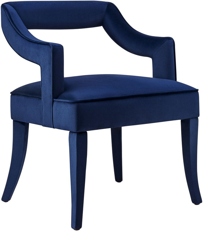 Tiffany Navy Velvet Chair - Al Rugaib Furniture (4609075806304)