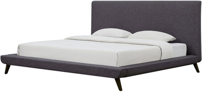 Nixon Grey Linen Bed in Queen - Al Rugaib Furniture (4576512245856)