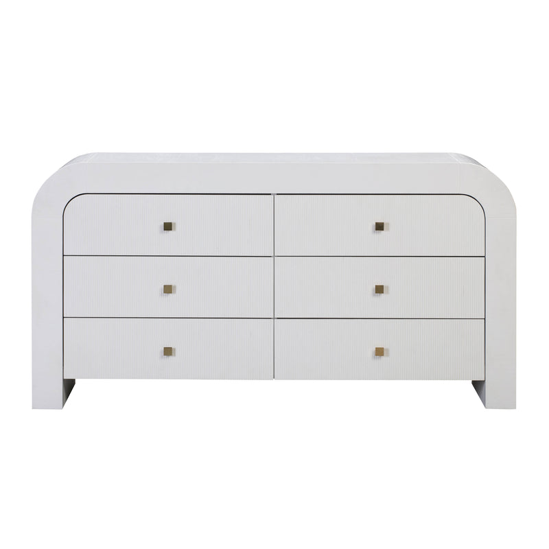 Hump 6 Drawer White Dresser (6563848650848)