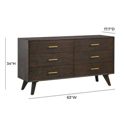 Loft Wooden 6 Drawer Dresser (4676287135840)
