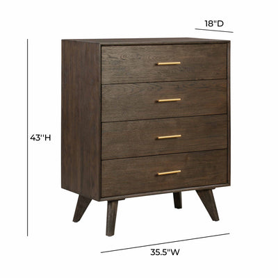 Loft Wooden 4 Drawer Chest (4676293263456)
