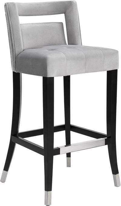 Hart Grey Velvet Bar Stool - Al Rugaib Furniture (4576492519520)