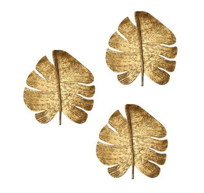 Gold Leaf Wall Art – Set of 3 - Al Rugaib Furniture (2282352607328)