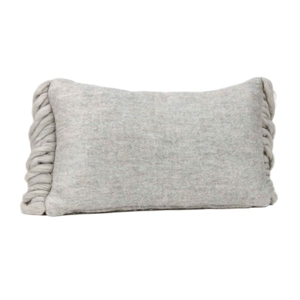Afrino Wool Grey Pillow (6613356347488)