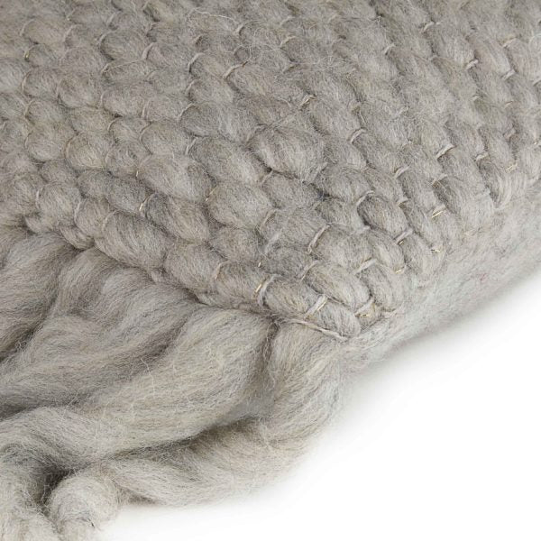 Afrino Wool Grey Pillow (6613356347488)