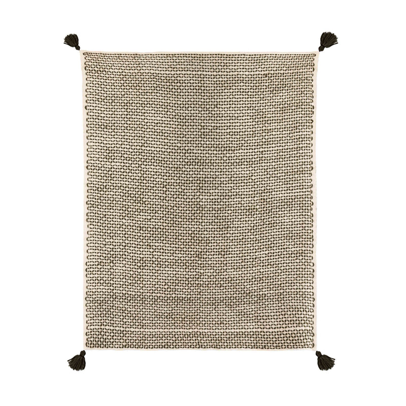 Paris Cotton Black/White Throw (6613358641248)