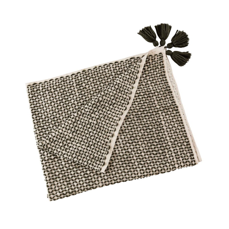 Paris Cotton Black/White Throw (6613358641248)