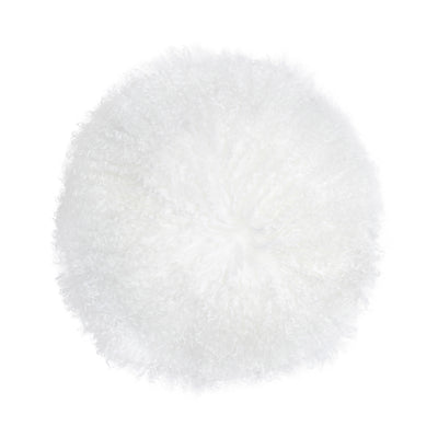 New Zealand White Sheepskin 16" Round Pillow (6613358608480)