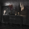 Valentina Black Buffet - Al Rugaib Furniture (4576531808352)