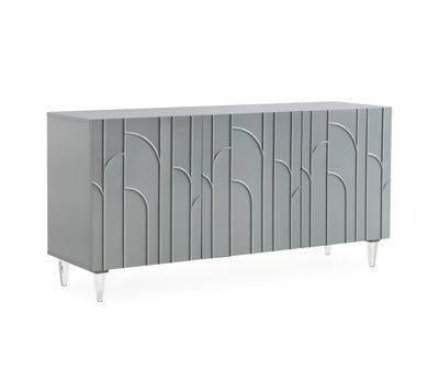 Deco Grey Lacquer Buffet - Al Rugaib Furniture (4576476659808)