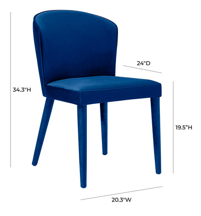 Metropolitan Navy Velvet Chair (4576508575840)