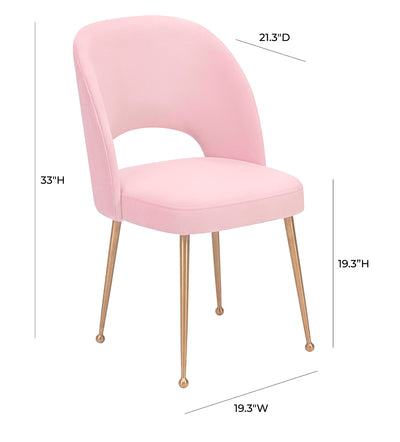 Swell Blush Velvet Chair (4609059291232)
