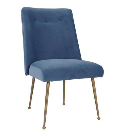 Batik Ocean Blue Velvet Dining Chair - Al Rugaib Furniture (4576465649760)