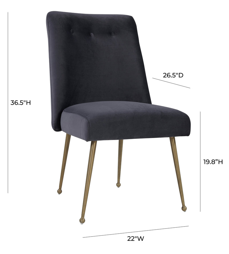 Batik Grey Velvet Dining Chair (4576465551456)