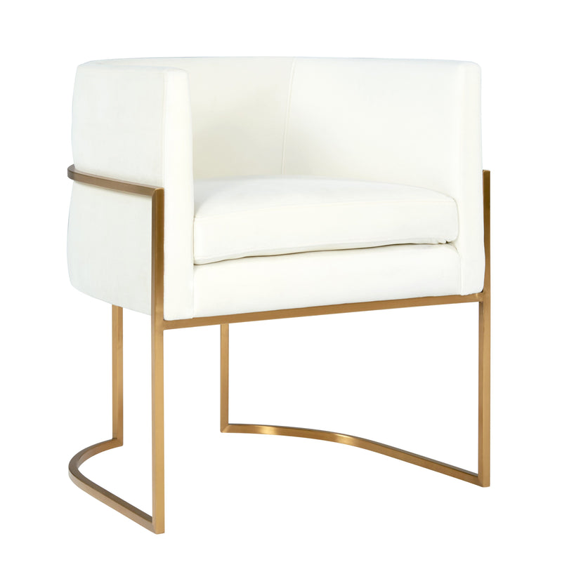 Giselle Cream Velvet Dining Chair Gold Leg - Al Rugaib Furniture (4576489996384)