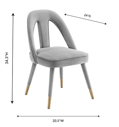 Petra Light Grey Velvet Side Chair (4576517685344)