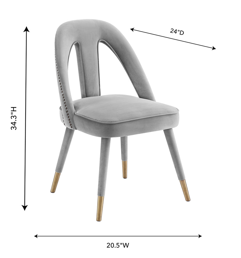 Petra Light Grey Velvet Side Chair (4576517685344)