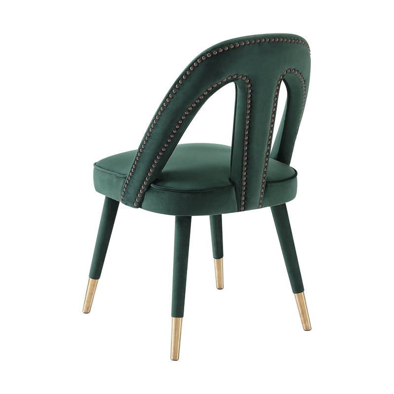 Petra Forest Green Velvet Side Chair (4576517587040)