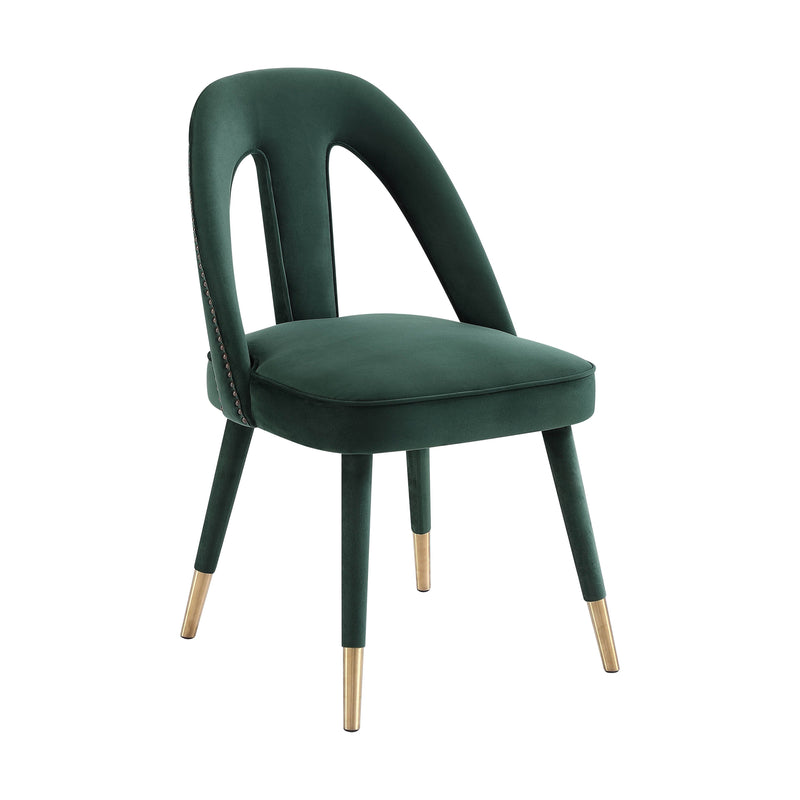 Petra Forest Green Velvet Side Chair - Al Rugaib Furniture (4576517587040)