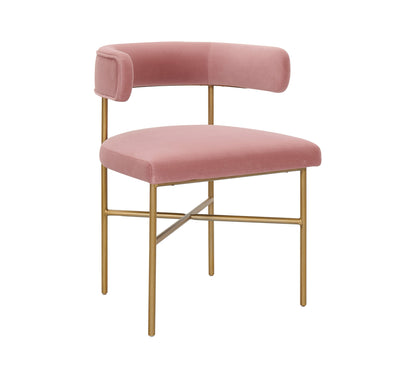 Kim Performance Velvet Chair in Blush - Al Rugaib Furniture (4576500580448)
