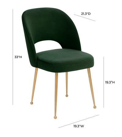 Swell Forest Green Velvet Chair (4733111992416)