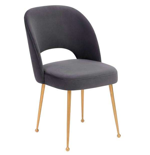 Swell Dark Grey Velvet Chair - Al Rugaib Furniture (2256809754720)