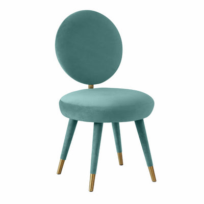 Kylie Sea Blue Velvet Dining Chair (6568255619168)
