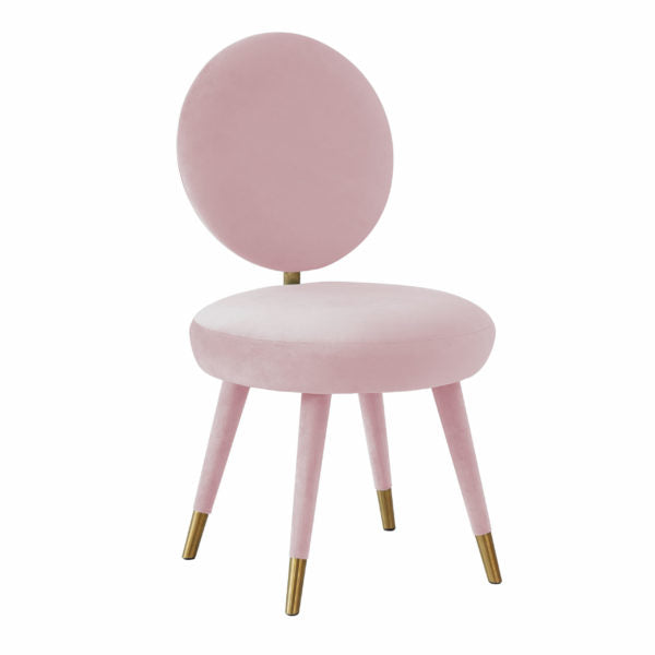Kylie Bubblegum Velvet Dining Chair (6568255586400)