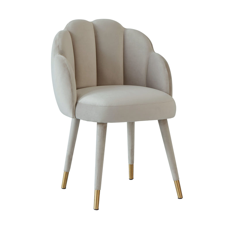 Gardenia Light Grey Velvet Dining Chair (6563844784224)
