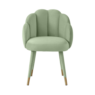 Gardenia Moss Green Velvet Dining Chair (6563844882528)