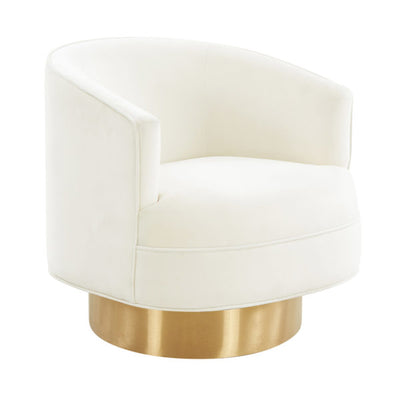 Stella Cream Velvet Swivel Chair (6568252178528)